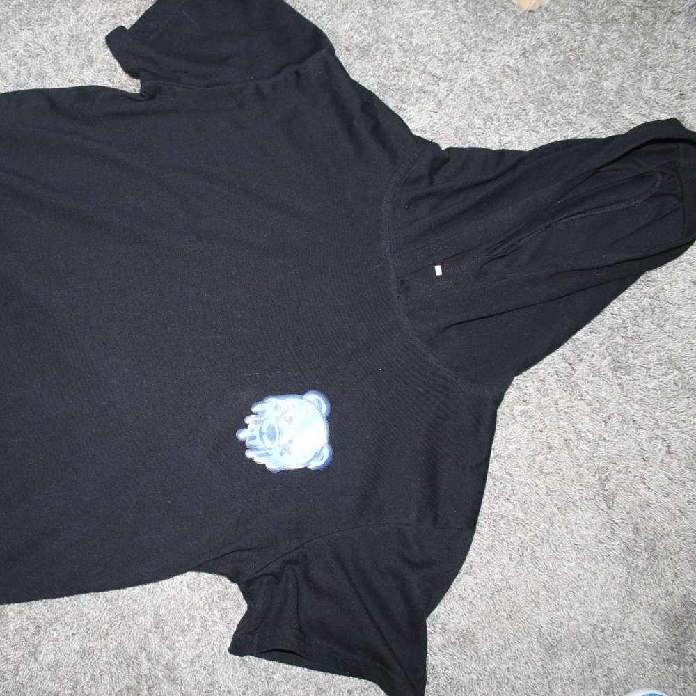 (SHEIN)Black hooded Men's shirt